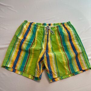 Nautica Vtg Y2K Stripe Swim Trunks Shorts Size XL